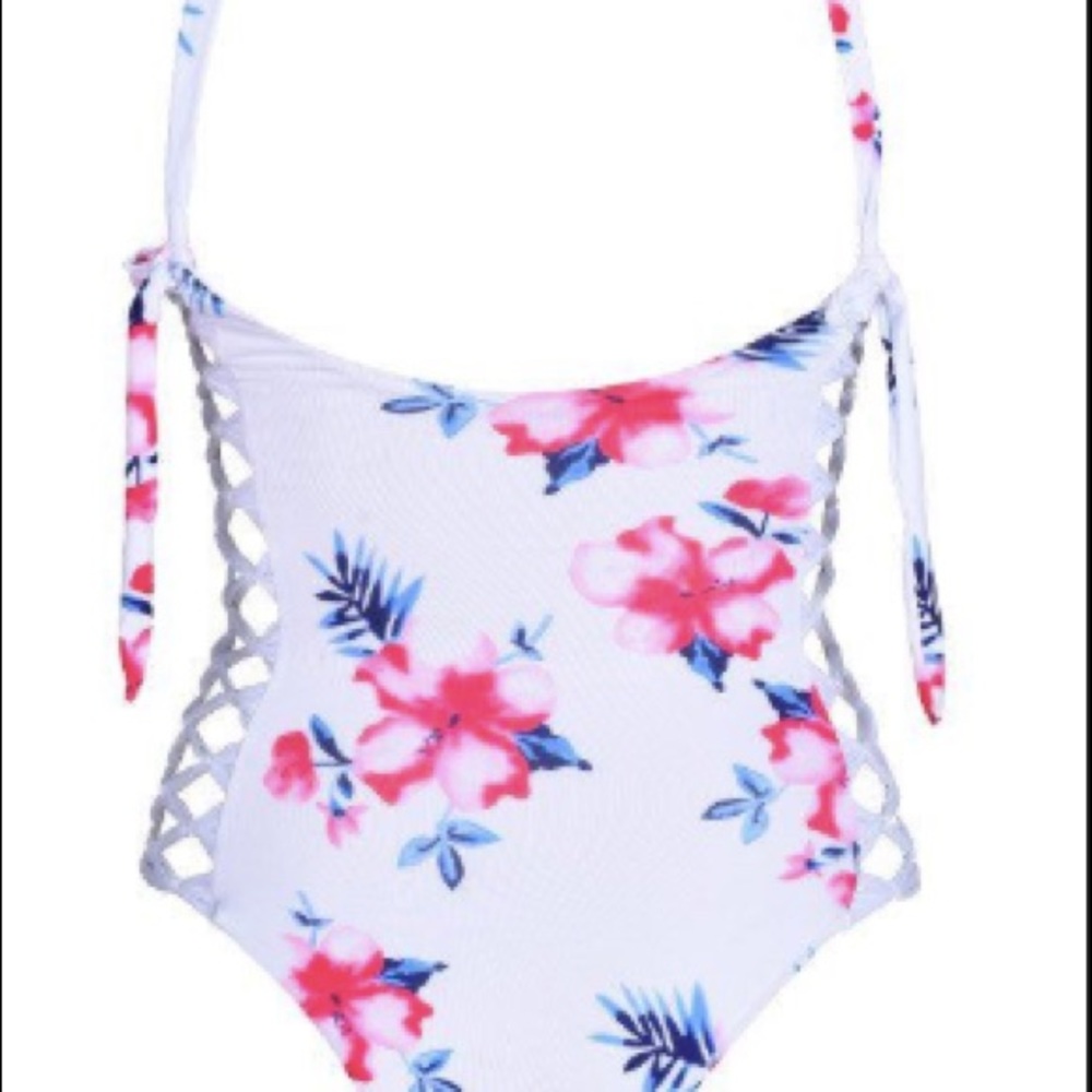 Floral one piece swimsuit